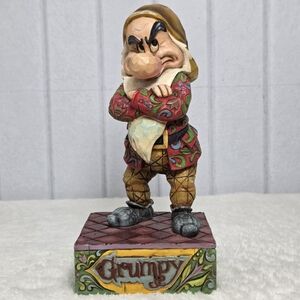 Disney JIM SHORE Grumpy 8" Big Fig Statue "It’s All About The Attitude" Showcase
